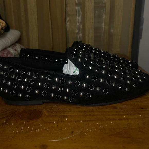 Aldo Montuccio studded Velvet Slip on ( 9) - Picture 4 of 7